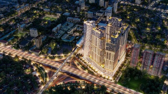 Sun Feliza Suites tọa lạc tại vị trí “vàng” trung tâm Cầu giấy – khu vực được xem là “new CBD” phía Tây Hà Nội. Ảnh: Sun Property