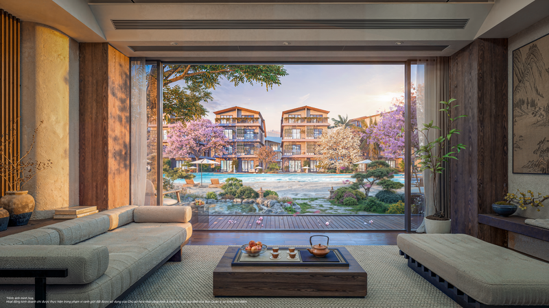 Biệt thự The Komorebi được thiết kế với nhiều khoảng mở, kết nối chặt chẽ cùng thiên nhiên