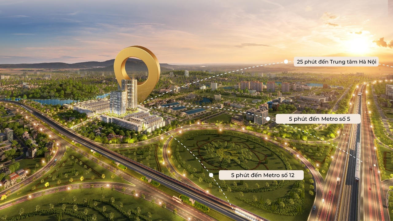 Hoa Lac Metro City được phát triển theo mô hình TOD - Ảnh: Grand M