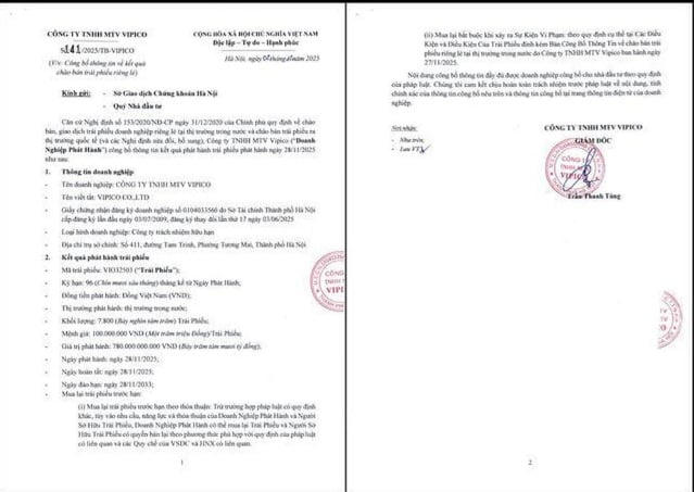 Vipico huy động nghìn tỷ “thần tốc”, 3 lô trái phiếu chốt trong 1 tháng