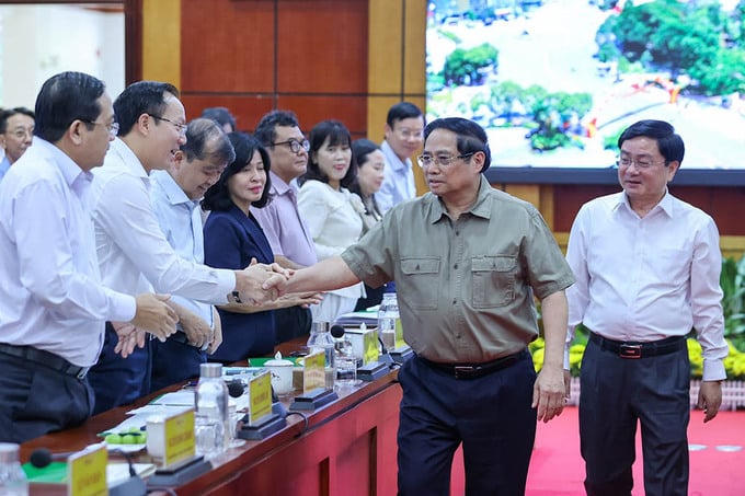 Thủ tướng Chính phủ Phạm Minh Chính làm việc với tỉnh Tây Ninh. Ảnh: VGP