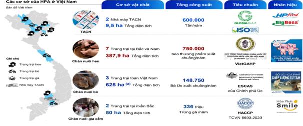 Thông tin về các mảng kinh doanh hiện nay của HPA