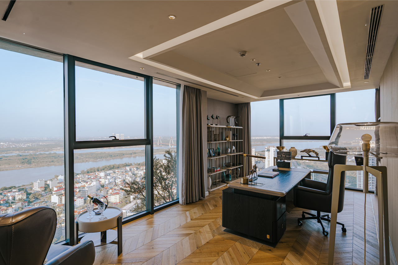 Tầm nhìn từ căn hộ mẫu dự án Noble Crystal Tay Ho WorldHotels Residences (Ảnh: Grand M)