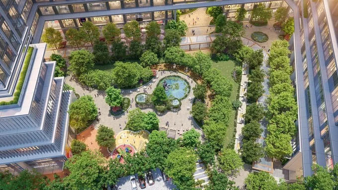 Một góc phối cảnh không gian sống nội khu dự án Sun Feliza Suites. (Ảnh: Sun Property)