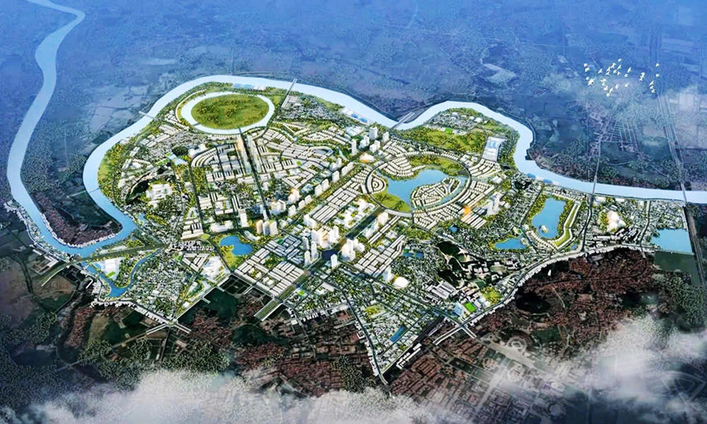 Phối cảnh khu vực lập quy hoạch dự án Khu đô thị mới phía Tây Bắc (khu 1).