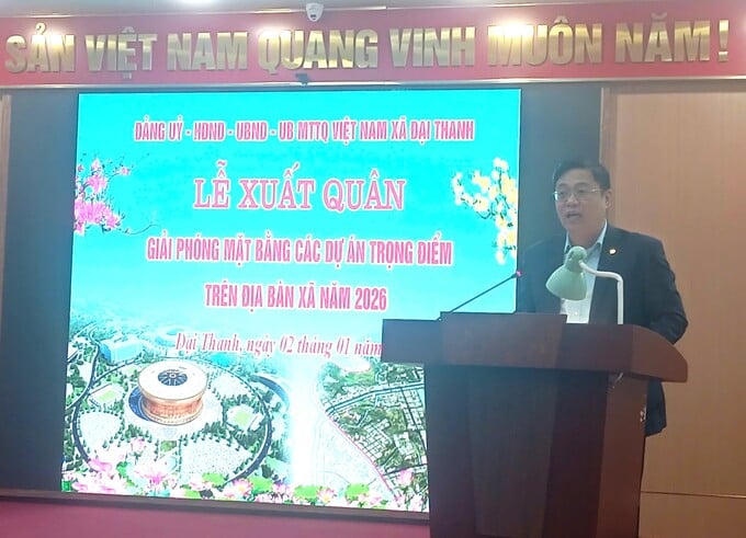 Xuất quân giải phóng mặt bằng – mở đường cho các dự án trọng điểm tại xã Đại Thanh