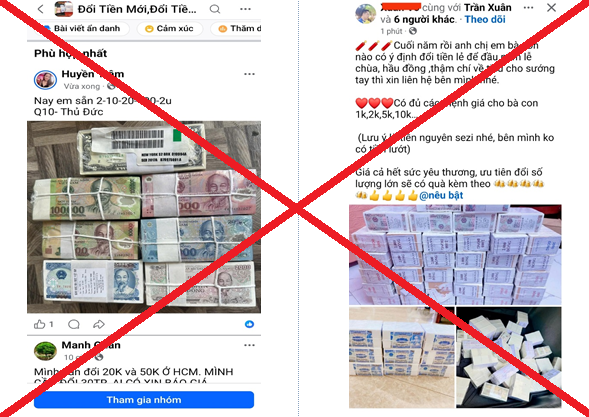 Cảnh báo quan trọng tới người dân có nhu cầu đổi tiền mới, tiền lẻ để mừng tuổi dịp Tết Nguyên đán