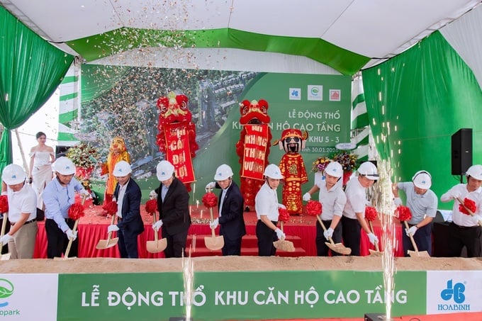 Hòa Bình động thổ dự án gần 3.000 tỷ đồng tại dự án Eco Retreat