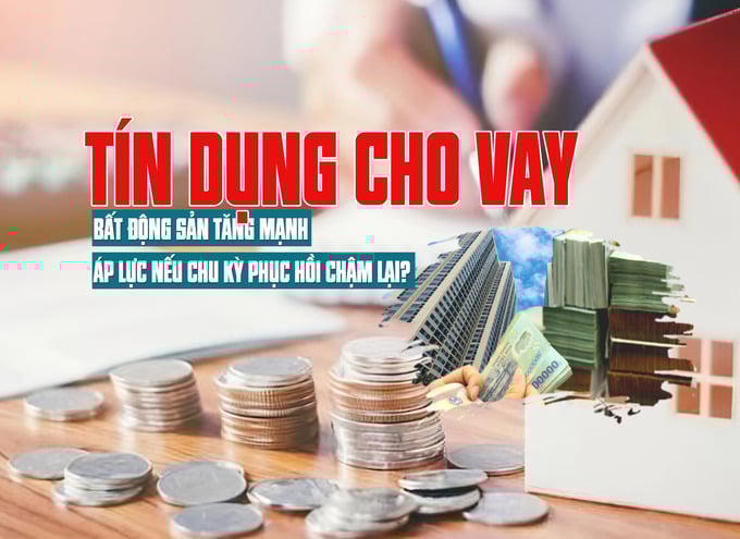 Tín dụng cho vay bất động sản tăng mạnh: Áp lực nếu chu kỳ phục hồi chậm lại