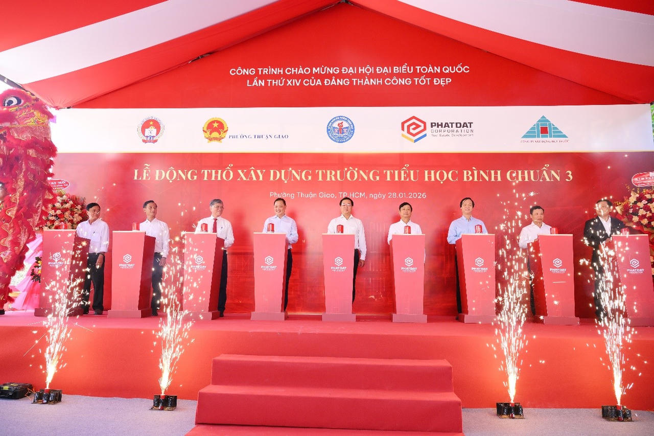 Công trình Trường Tiểu học Bình Chuẩn 3 nhận được sự quan tâm và ủng hộ sâu sát của Lãnh đạo TP.HCM.