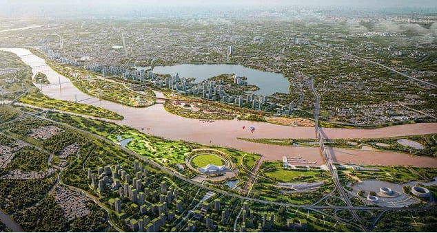 Tạm dừng thủ tục đầu tư, xây dựng trong phạm vi dự án Đại lộ sông Hồng