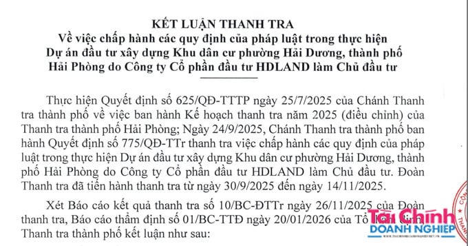 Loạt sai phạm về thuế của HDLand tại Dự án Khu dân cư phường Hải Dương