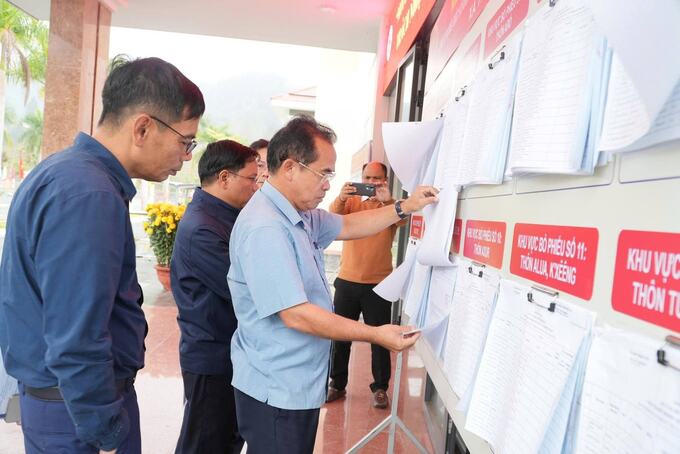 Công tác bầu cử tại xã Tây Giang được chuẩn bị kỹ lưỡng.