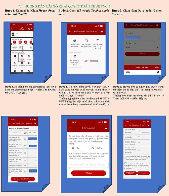 Hướng dẫn quyết toán thuế TNCN trên Etax Mobile