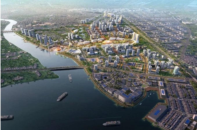 Trung tâm chính trị - hành chính mới tỉnh Đồng Nai nằm cạnh sông Đồng Nai (Ảnh: Encity).