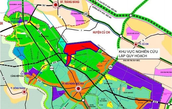 Dự án khu đô thị mới Tân Mỹ (Vinhomes Tân Mỹ) ở vị trí chiến lược, giáp ranh TP.HCM, thuộc xã Hậu Nghĩa, tỉnh Tây Ninh (xã Tân Mỹ, huyện Đức Hòa, tỉnh Long An cũ).