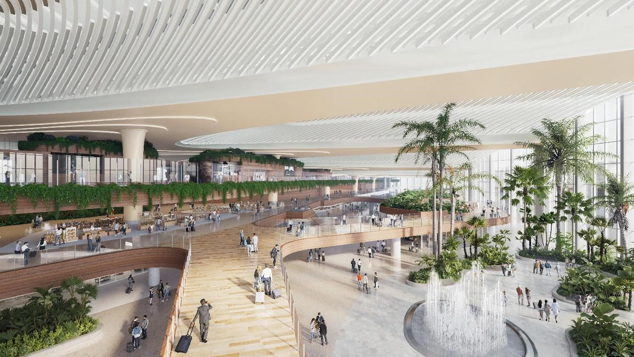 HOK – Đơn vị thiết kế nhà ga đi, là một tập đoàn thiết kế, kiến trúc và kỹ thuật toàn cầu nổi tiếng, nổi bật với các dự án bền vững và thiết kế môi trường. Ảnh: HOK