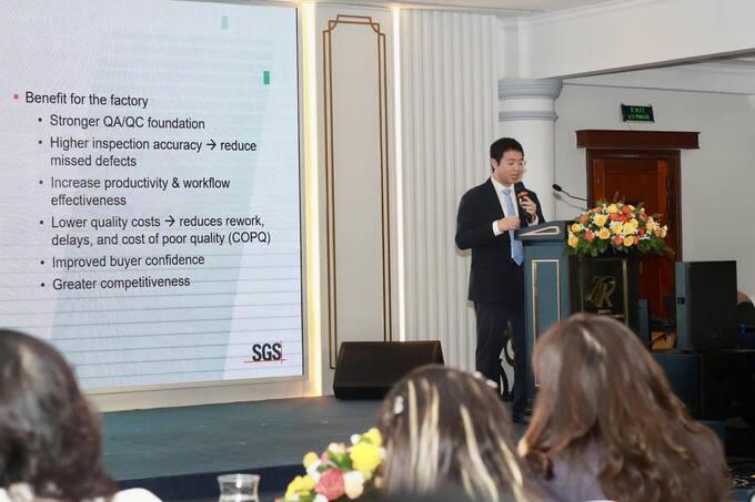 TS. Jackson Woo, Tổng Giám đốc SGS Việt Nam tại hội thảo. Ảnh: Ban tổ chức.