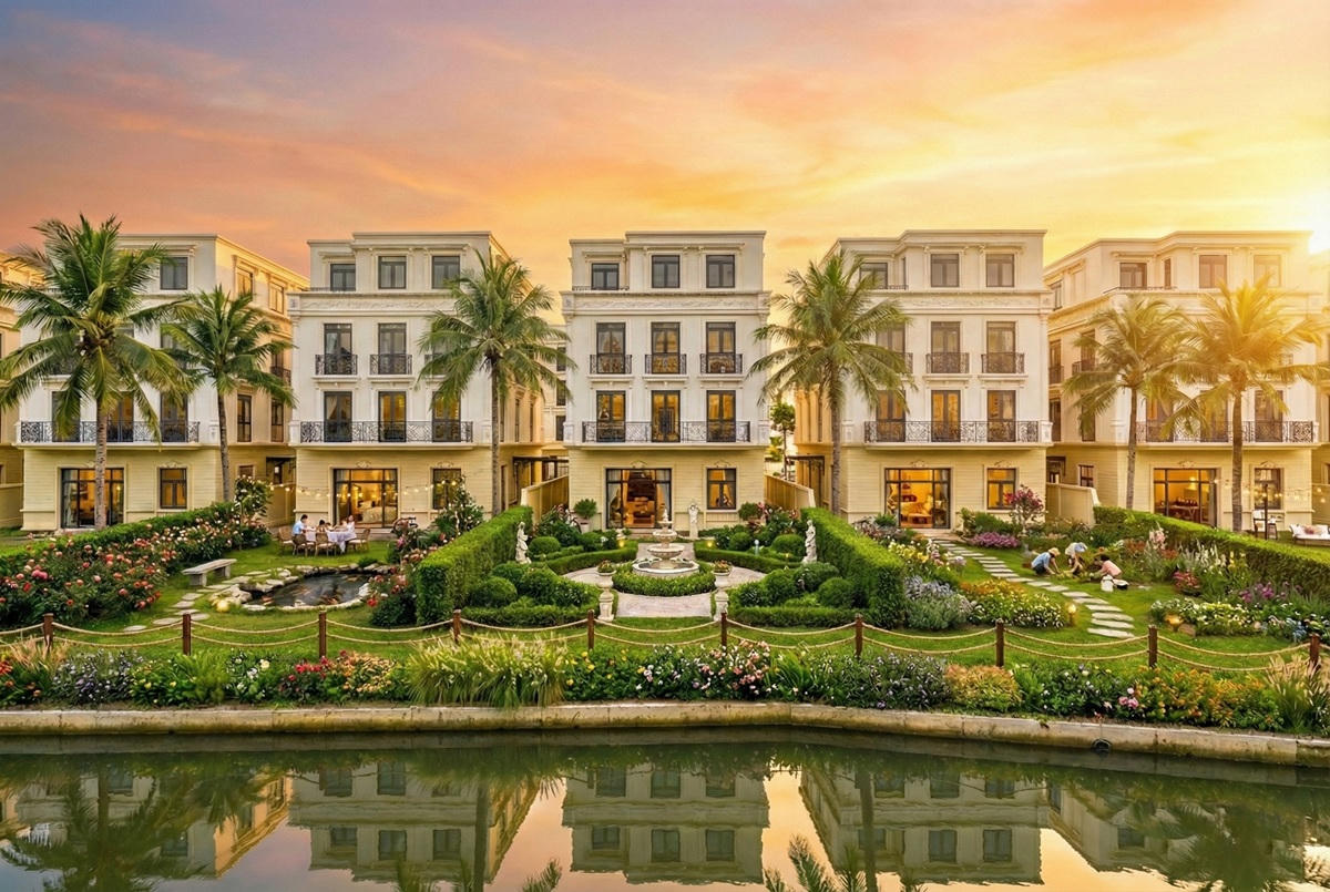 Mỗi căn biệt thự nhà vườn Đảo Vua đều có một khu vường riêng ven sông