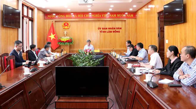 Lãnh đạo UBND tỉnh Lâm Đồng họp nghe báo cáo tình hình thực hiện dự án De LaGi