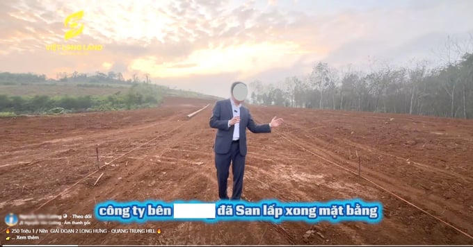 Những khu đất được giới thiệu là của Công ty Việt Long làm chủ đầu tư, được quảng bá như khu đô thị.