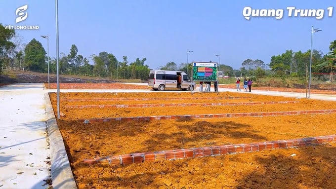 Khu đất Quang Trung 1 mà trước đó Công ty Việt Long đã bán (Ảnh chụp màn hình Công ty Việt Long quảng cáo)