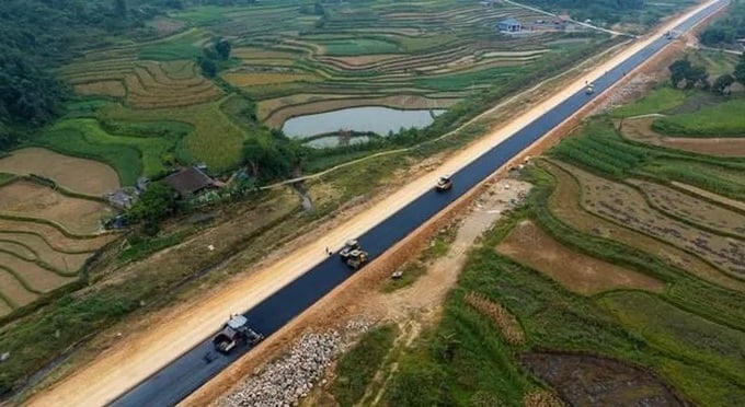 Tuyến cao tốc Đồng Đăng - Trà Lĩnh (Ảnh: Cổng TTĐT Cao Bằng).