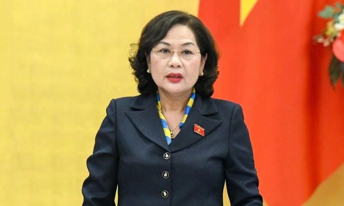 Phó chủ tịch Quốc hội Nguyễn Thị Hồng tại phiên họp của Ủy ban Thường vụ Quốc hội sáng 9/4. Ảnh: Đại biểu Nhân dân