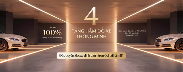 01 chỗ đỗ ô tô định danh/căn duplex (Ảnh: Grand M)