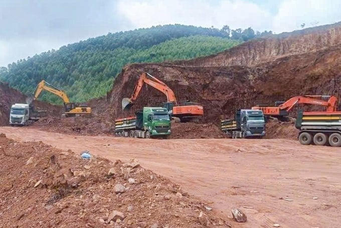 Khu vực Công ty TNHH Bất động sản Thành Nam khai thác - Ảnh: Công an tỉnh Bắc Ninh