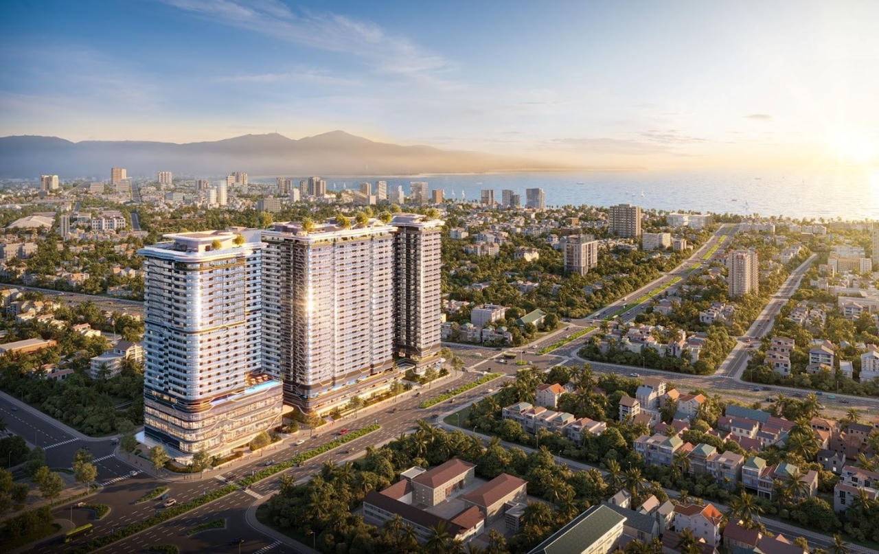 Trục trung tâm sông Hàn kết nối biển Mỹ Khê có lưu lượng khách lớn về nhu cầu lưu trú, cho thuê. Ảnh: ROX Group