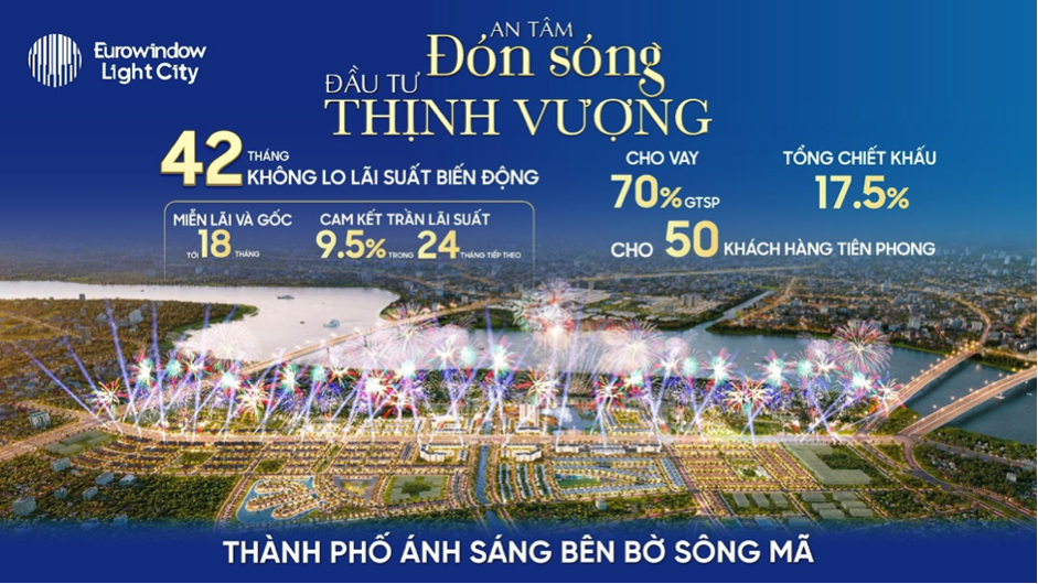 Chính sách “bảo hiềm lãi suất” của Eurowindow Light City đang hâm “nóng” thị trường BĐS Thanh Hóa