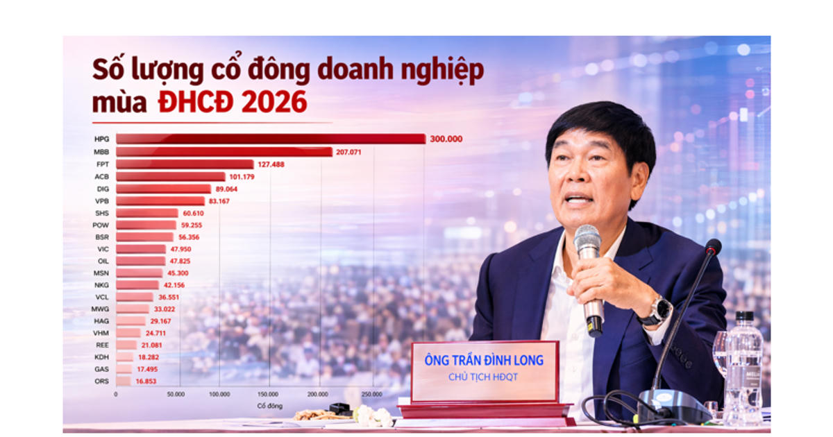 Mùa ĐHCĐ 2026: HPG, MBB, FPT dẫn đầu về số lượng cổ đông, phản ánh sức hút thị trường