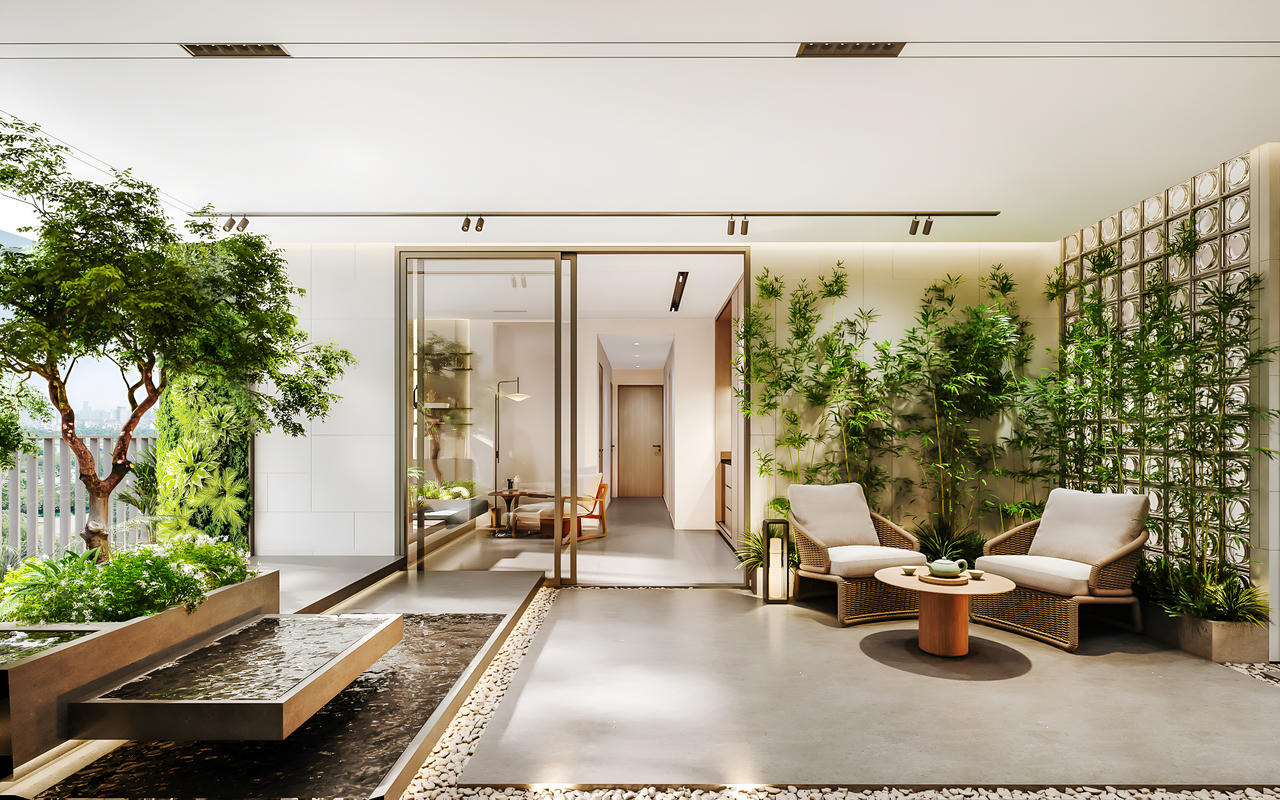 IKI VILLAGE được kỳ vọng tạo nên không gian sống lý tưởng, với khoảng xanh ngập tràn trong từng căn hộ&nbsp;