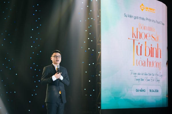 Đại diện Sun Property chia sẻ về dự án FourS Tower. Ảnh: Ánh Dương.