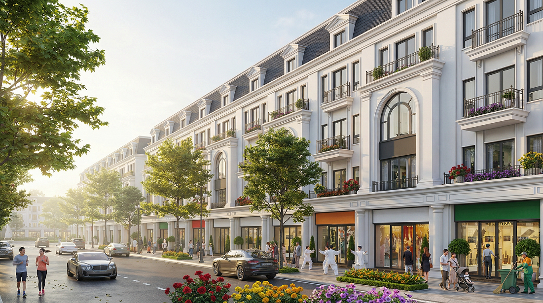 Các sản phẩm shophouse được thiết kế tối ưu, linh hoạt công năng ở & kinh doanh