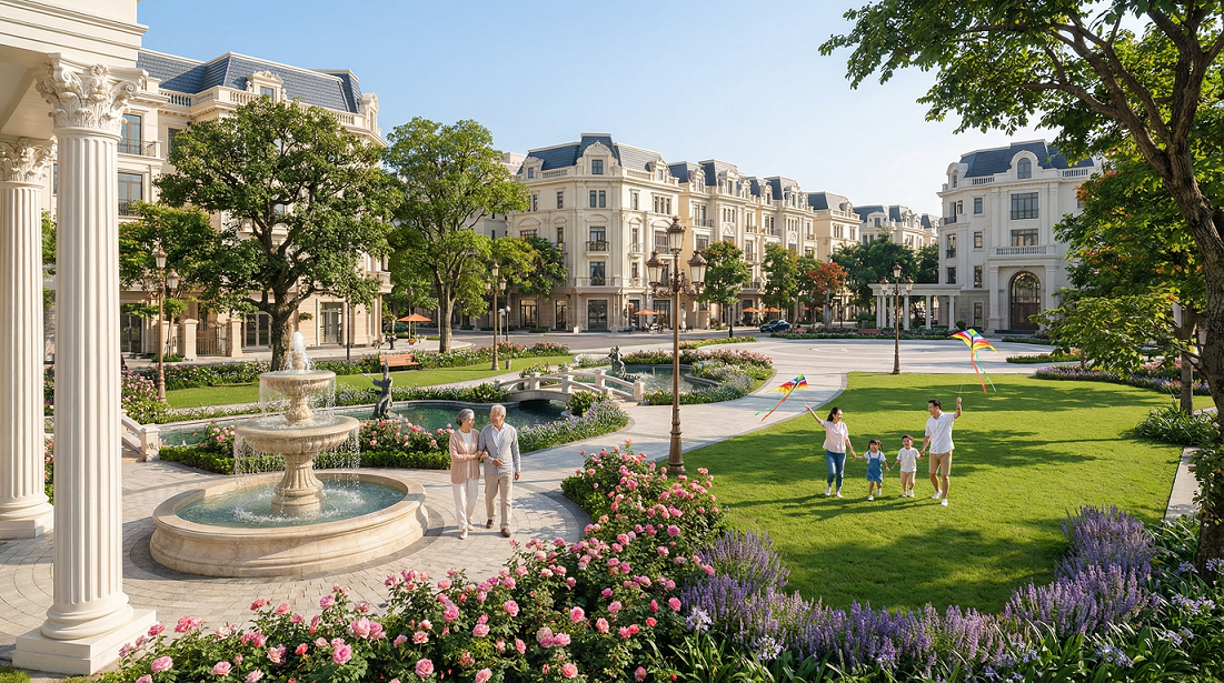 Những không gian cảnh quan xanh mang tới cuộc sống thư thái cho cư dân của Danko The Country