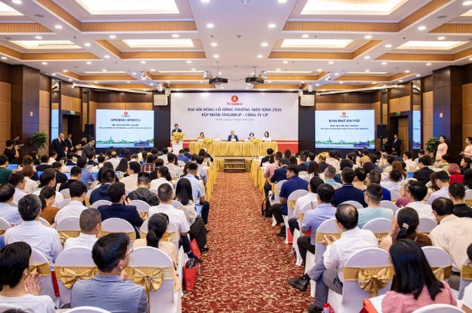 Sáng 22/4, Tập đoàn Vingroup tổ chức ĐHĐCĐ thường niên năm 2026 tại Khu đô thị Vinhomes Riverside, Hà Nội.