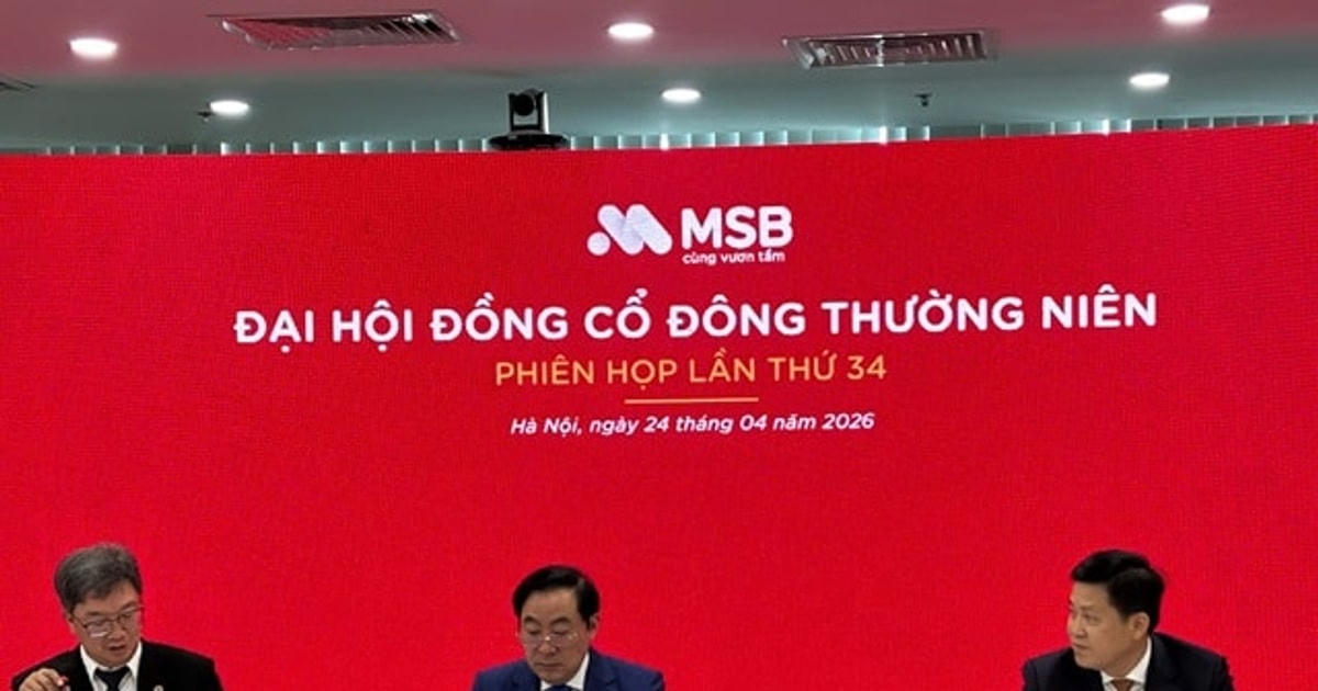 ĐHCĐ MSB: Muốn tăng vốn lên 37.440 tỷ đồng, đặt mục tiêu lợi nhuận cao nhất lịch sử