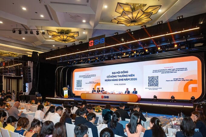 Toàn cảnh Đại hội đồng cổ đông thường niên 2026 của Ngân hàng TMCP Sài Gòn – Hà Nội (SHB).