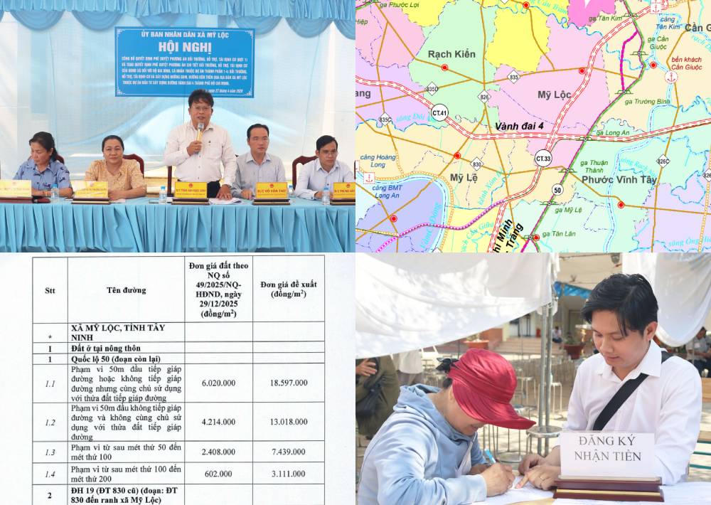 Mỹ Lộc công bố bồi thường Vành đai 4, cao nhất 18,6 triệu đồng/m2
