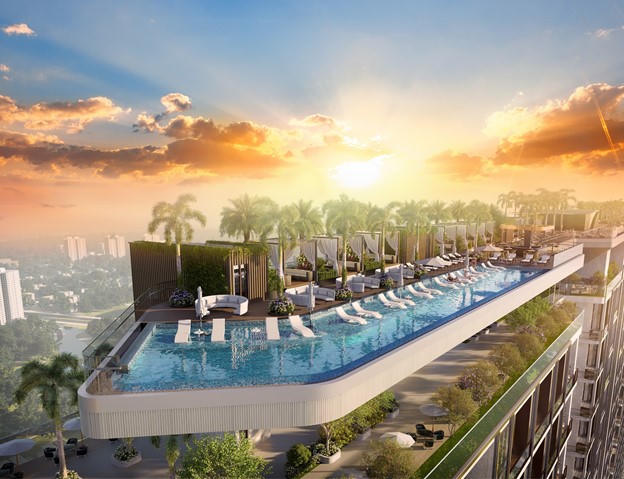 Tầng mái của dự án được vận hành bởi Sunset Hospitality (Ảnh: CĐT)