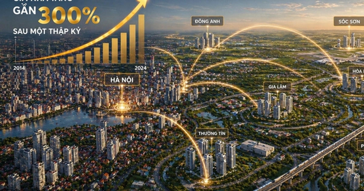 Giá nhà Hà Nội tăng gần 300% sau 10 năm, trục phát triển dịch chuyển ra vệ tinh