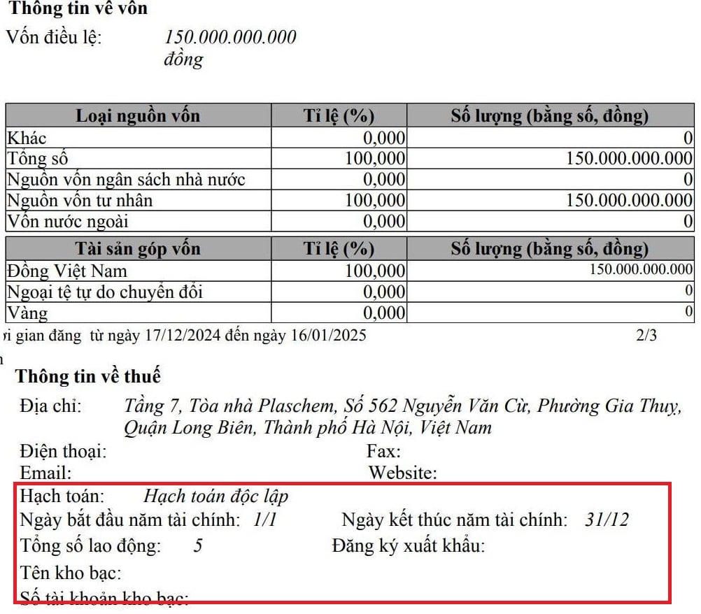 Công ty Cổ phần Sân golf Silk Path Hà Tĩnh – đơn vị được giao lập quy hoạch dự án – được thành lập năm 2019, hiện có vốn điều lệ 150 tỷ đồng và đăng ký 5 lao động.