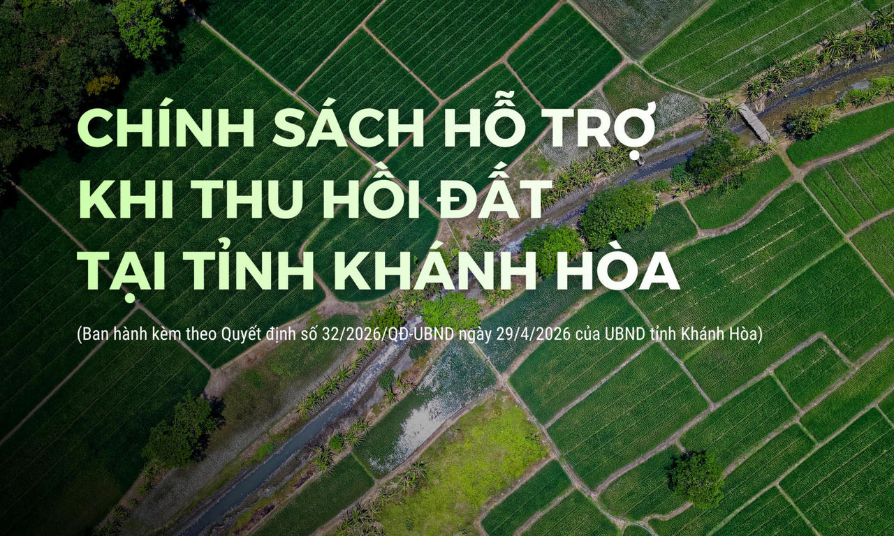Khánh Hòa ban hành chính sách hỗ trợ khi thu hồi đất