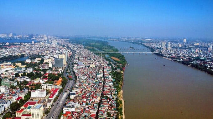 Hà Nội sẽ sắp xếp lại toàn bộ khu dân cư ngoài đê sông Hồng.