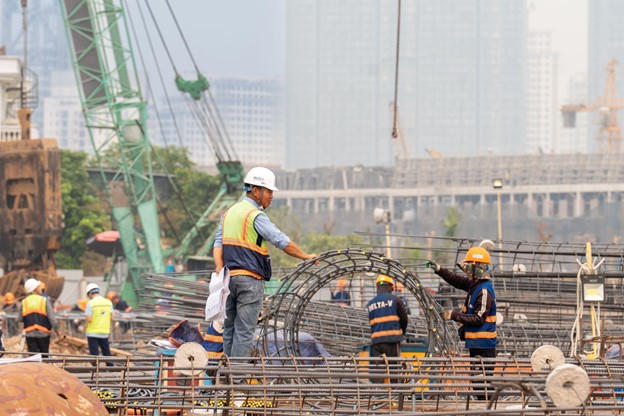 Công tác tổ chức công trường được triển khai bài bản ngay từ giai đoạn đầu.