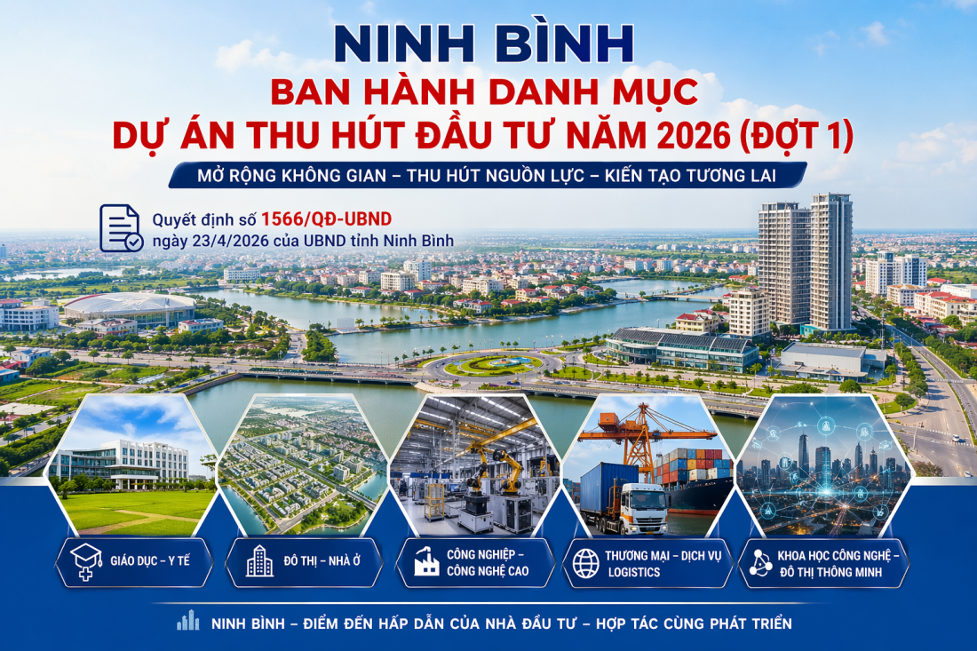 Ninh Bình công khai danh mục dự án mời gọi đầu tư năm 2026