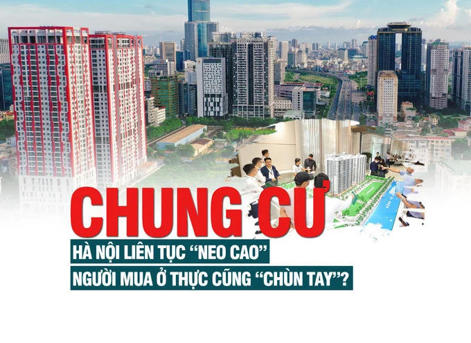 Giá chung cư Hà Nội liên tục “neo cao”, người mua ở thực cũng “chùn tay’ Giá chung cư Hà Nội liên tục “neo cao”, người mua ở thực cũng “chùn tay’