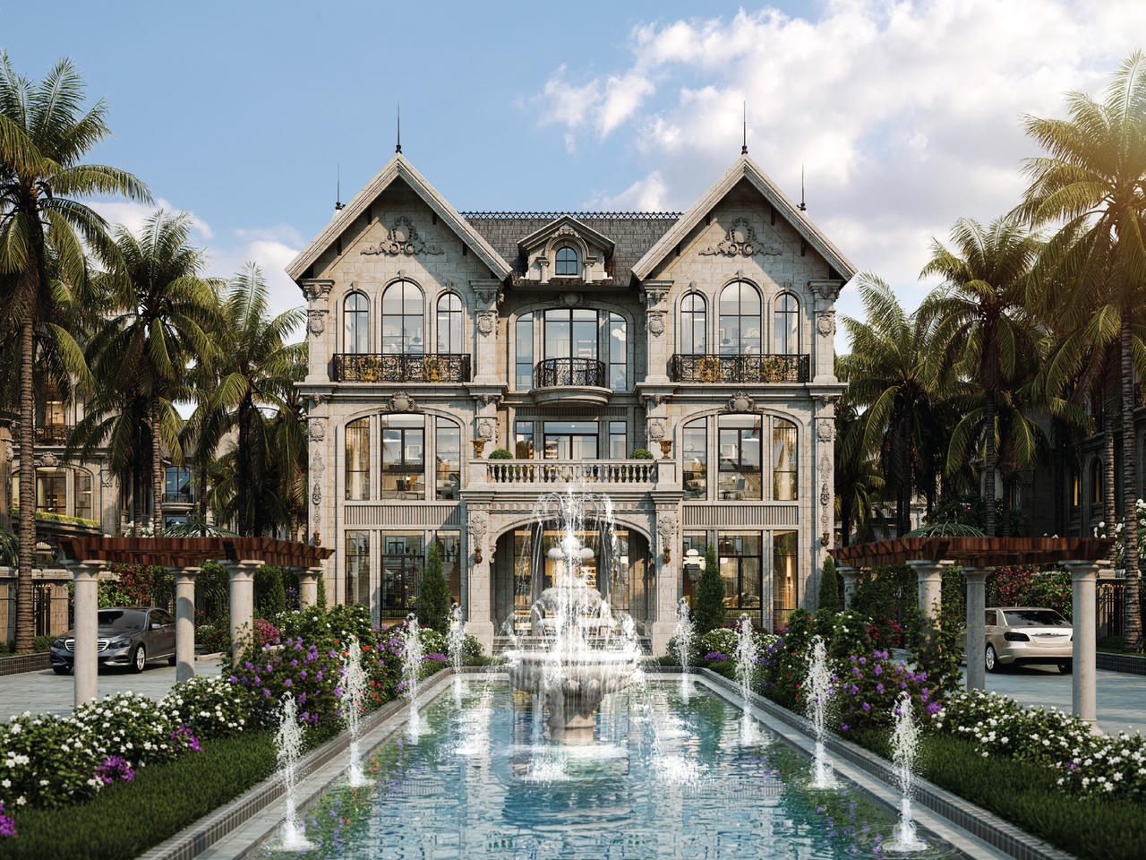 Với Noble Rivera, mô hình dinh thự độc bản ven sông quy mô lớn dành riêng cho giới tài phiệt lần đầu xuất hiện tại Thủ đô.